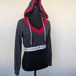 Tommy Hilfiger Cropped Hoodie Extra Small Outdoor Streetwear Retro Workout